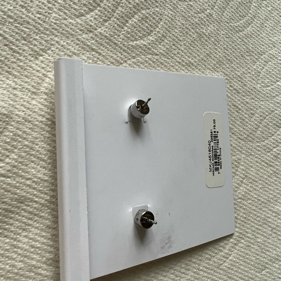 NWT-Michael Kors/SilverStone Monogram Stud Earrings - Picture 9 of 9